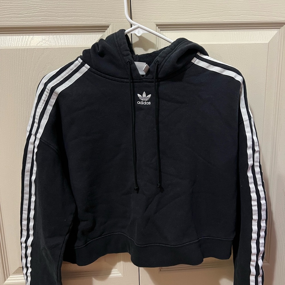 Adidas Dark Hoodie with Subtle Branding